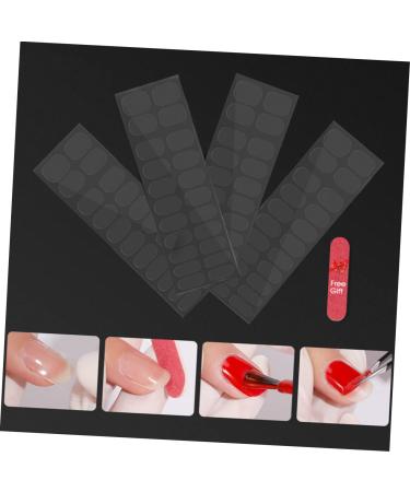 Mikinona 10 Sheets Nail Stickers Gel Nail Wraps with Fingernail Pedicure Stickers Bandelette Clear Nail Wraps Gel Pedicure Kit Gel Nail Strips Manicure Strips P dicure Tip Double Sided Tape - Buy Online on SooperMarket.com