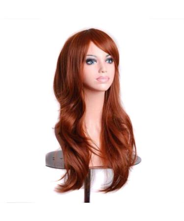 LFMDJF 70cm Wavy Red Wig | Synthetic Hairpieces for Women | Versatile Colors: Black Purple Pink Blue | 28 Inches Silver - Buy Online on SooperMarket.com
