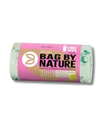 120l organic waste bags for organic bin: 15 garbage bags made in Germany 100% compostable and biodegradable in 6 weeks 100% climate -neutral tear -resistant organic waste bags also as 240l waste bags 15 pieces (1 Pack)
