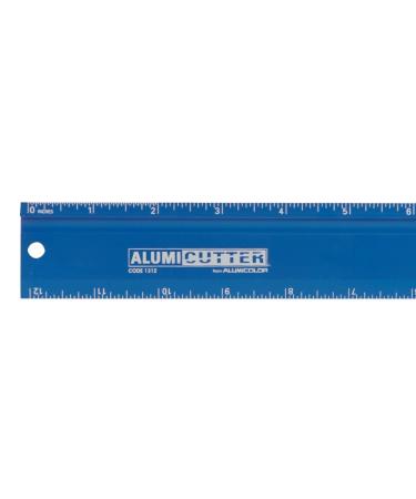 Alumicolor Alumicutter  Safety Ruler and Straight Edge  Aluminum  12 inches  Blue (1312-5)