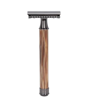 Ankroyu men's beard traser portable beard-bodily hair-shaving manual men's razor with bamboo grip manual men's razor household bar razor adjustable razor for men