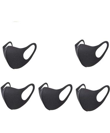 5PCS Reusable Cotton Fabric Fashion Protective Unisex Black Dust Cotton Washable