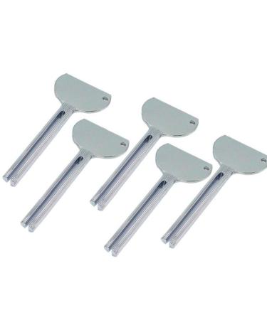 Metal Tube Toothpaste Squeezer Key 5 Pieces Stainless Steel Key Dispenser Tube for Cosmetic Oil Cream Paint Squeezer