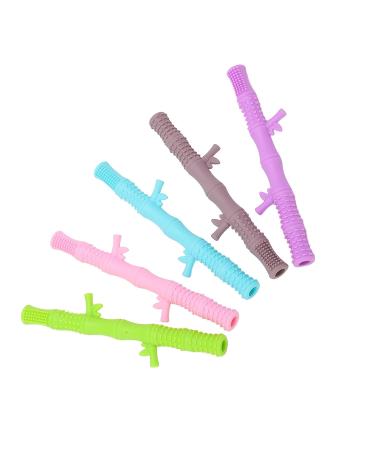 Colorful Baby Teething Tubes & Toys | Food Grade Silicone | Massage Gums | Includes Baby Brush - Buy Online on SooperMarket.com