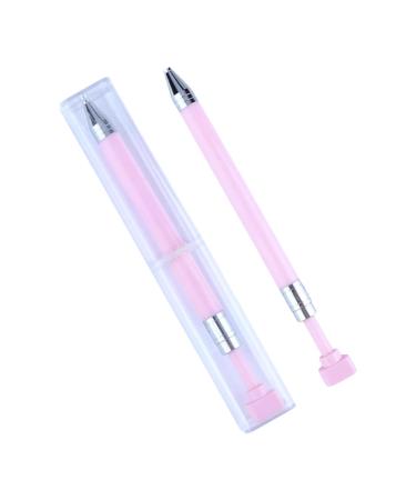 Geteawily Nail Art Drill - Manicure Art Precision Pencil Rhinestone Design Nail Drill Tool Lightweight Dotting Nail Tool for Home Travel Business Trip Pink