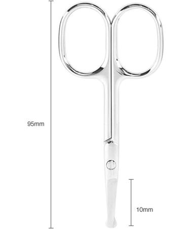 TEMKIN Stainless Steel Nose Hair Trimmer - Portable Mustache & Ear Hair Remover Scissors | Mini Curved Design for Precision Grooming - Buy Online on SooperMarket.com