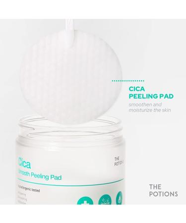 Cica Smooth Peeling Pads for Acne-Prone Skin | Calming & Balancing | The Potions - Korean Skincare - Buy Online on SooperMarket.com