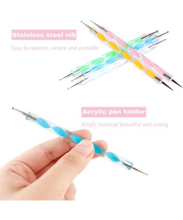 5PCS Nail Dotting Pen Set for Marbleizing, Painting, and Manicure - Multi-Colored - Buy Online on SooperMarket.com
