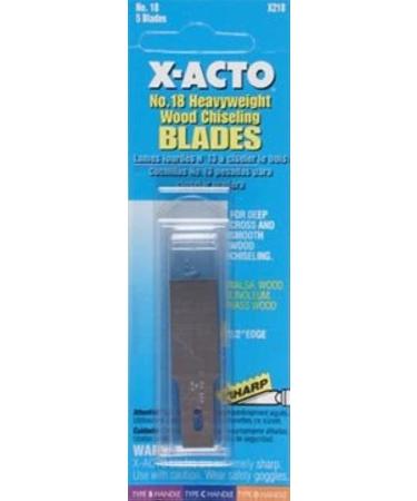 X-Acto H0859#18 Heavyweight Chiseling Blades - Pack. of 5 (SKU X218) - Buy Online on SooperMarket.com