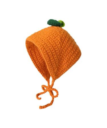 JSGHGDF Girls Ear Protect Hairband Hiphop Tie Back Bandana Headband Adjustable Turban Spring Autumn Hair Accessories Orange