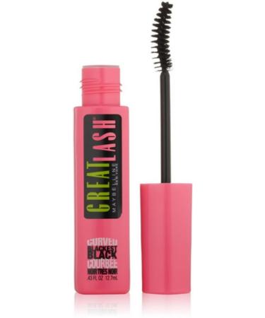 Maybelline Great Lash Curved Brush Mascara - Blackest Black - 2 Pack