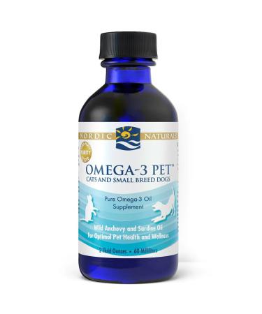 Nordic Naturals Omega-3 Pet Fish Oil for Cats and Small Dogs 60ml Soy Free Gluten Free Non-GMO