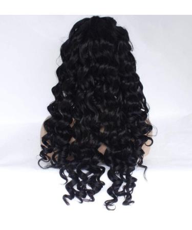 BGHJUE N Black Long Roll Synthetic Wig for Women - Heat Resistant Left Side Part High Density International Shipping - Buy Online on SooperMarket.com