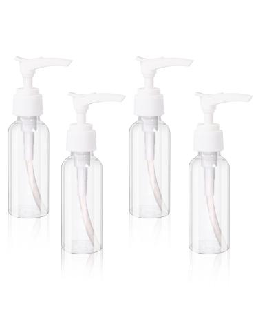 4 pieces 50ml pump donor Transparent Airless Pumpflaschen Reisen Donor bottle Plastic Pum Pum Pumple Valley Air Forage Bottles Plastic bottles for cosmetics shampoo cream