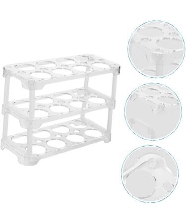 1pc Box Transparent Egg Lattice Eggs Stackable Egg Frame Egg Storage Holder Refrigerator re-usable - Buy Online on SooperMarket.com