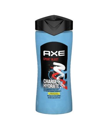(2-Pack)-Axe Sport Blast 2 in 1 Body + Hair 16 Oz Each 32 Fl Ounces Total