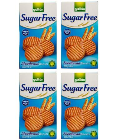 Gullon Sugar Free Shortbread Biscuits - 4 x 330g