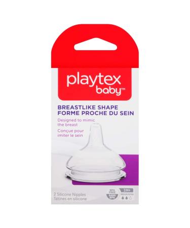 Playtex Breast-Like Nipple Medium Flow 2-Count