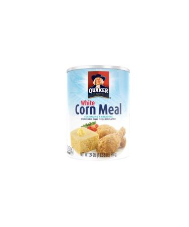 Quaker White Corn Meal 24oz (680g) | For Baking and Breading | Enriched and Degerminated | Perfect for Coating for Chicken Fish and Vegetable | 1 x 680g