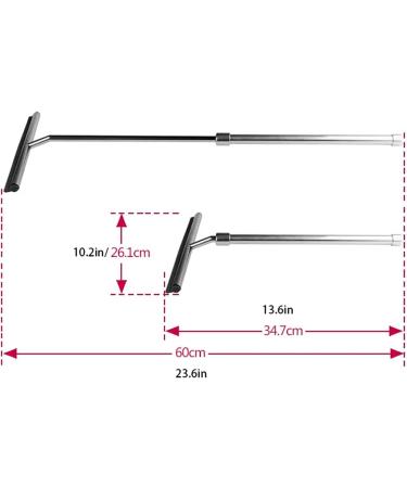 Wiper Glass Scraper Bathroom Household Glass Magnetic Window Cleaners Telescopic Rod Lengthened 60cm Cleaning Brush Tools - Buy Online on SooperMarket.com