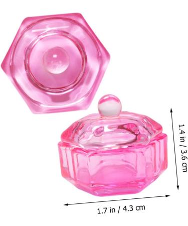 FRCOLOR 6 Pcs Drill Bits for Nails Nail Cleaner Acrylic Liquid Holder Dappen Dish Novelty Toilet Paper Cuticle Bit for Nail Drill Monomer Dish with Lid Glass Pink With Cover Nail Supplies 4.3x4.3cmx3pcs Pinkx3pcs - Buy Online on SooperMarket.com