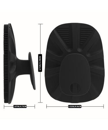 HieerBus Silicone Body Scrubber Shower Bath Brush - Exfoliating & Cleaning Tool for Men and Women - No-Slip Handle - Long Lasting & Hygienic - Easy to Clean - 1 Pack Black - Buy Online on SooperMarket.com