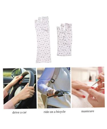 dsbdrki UPF 50+ Manicure Gloves Anti UV Shield Gloves for Gel Nail Lamp Nail Art Fingerless Glove for Manicure Dryer Long 11.5x40 cm - Buy Online on SooperMarket.com