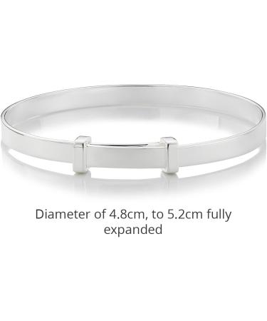 Molly Brown London Sterling Silver Baby Bangle | Christening Keepsake and New Baby Gift - Buy Online on SooperMarket.com