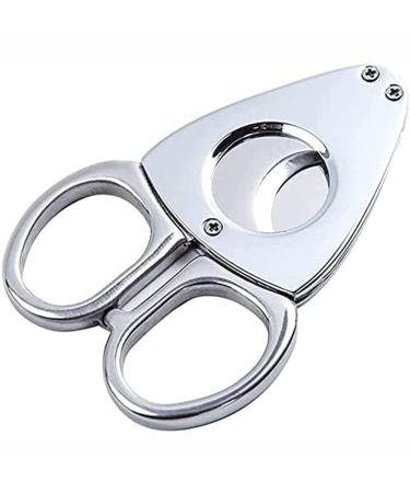 KANDUO Cigar Cutter Stainless Steel Cigar Cutters Double Cut Blade Guillotine Scissors Pocket Cigar Cutters Accessories for Used by Cigar Lovers