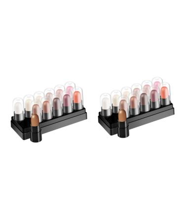 Angoily 24 Pcs 12 Shadow Box Eyeshadow Stick Colorful Eyeshadow Pencil Eyeshadow Crayons Cosmetics
