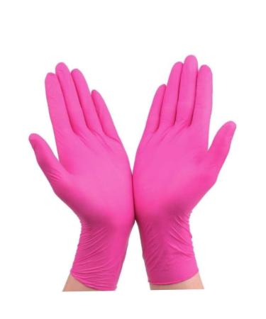Disposable Gloves Latex Cleaning Food Gloves Household Garden Cleaning Gloves Home Cleaning Rubber Rose Red S 50pcs Household gloves