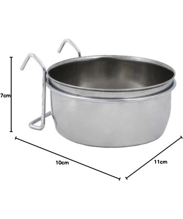 Nobby Stainless Steel Bowl with Clamp 300 ml 9.5 cm silver 9.5 cm - Buy Online on SooperMarket.com