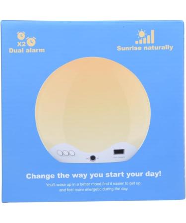 Light Alarm Clock with Sunrise Simulation - Daylight Alarm Clock Radio 5 Natural Sounds 12 Color Options 20 Brightness Levels Dual Alarms Snooze - Perfect Bedside Lamp for Kids & Adults - Buy Online on SooperMarket.com