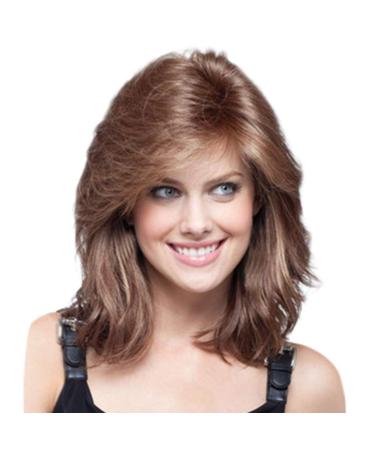 Buy AMhomely Women's Oblique Bangs Curly Wig - 32CM Long Hair for International Shipping - Buy Online on SooperMarket.com