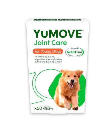 YuMOVE Young and Active Dog | Joint Supplement for Dogs to Support Active and Growing Joints Aged Under 6 | 60 Tablets Clear