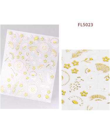 8 Sheet Gold Silver Nail Art Stickers Glitter Metallic Chains Wave Stripe Lines Stars Nail Sticker Self-adhesive Striping Tape for Nail Lovers - Buy Online on SooperMarket.com