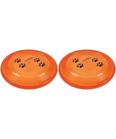 TRIXIE 3356 Dog Activity Dog Disc bite-proof 23 cm Assorted (Pack of 2) Assorted 23 cm (Pack of 2)