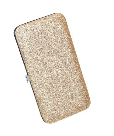 Tweezers Storage Cases Rectangle Eyelash Curler Protective Box Eyelash Tweezers Scissors Organizing Bags for Home Supplies Gold