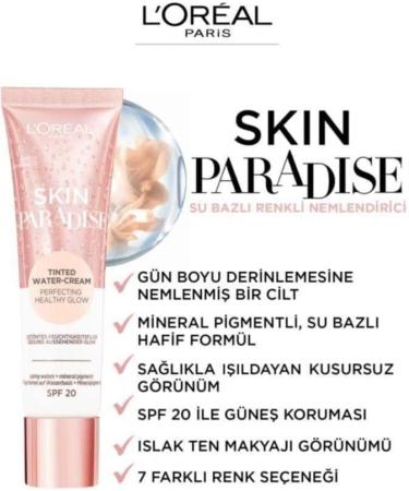 L'Oreal Paris Skin Paradise Tinted Moisturiser Up to 24h hydration SPF20 02 Fair 0.039 kg 02 Fair 0.039 kg (Pack of 1) - Buy Online on SooperMarket.com