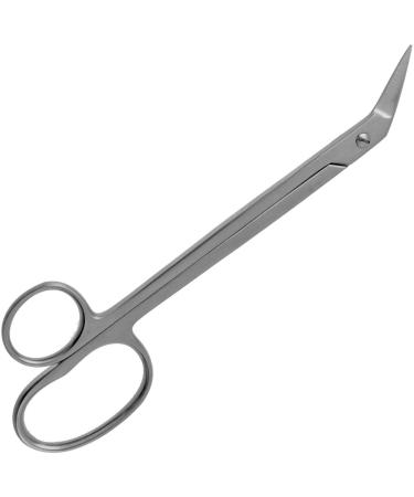 YNR Toe Nail Scissors + Clippers Extra Long Reach Handle Kelly Scissors Surgical Stainless Steel Pedicure Chiropody CE (Plain Silver)
