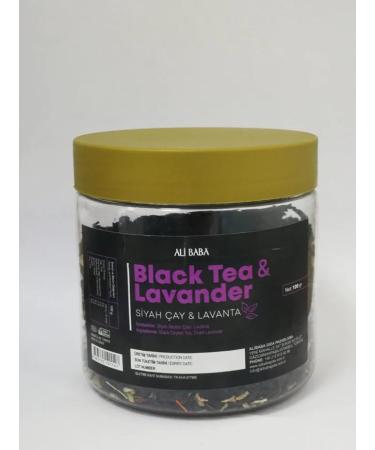 Ali Baba Black Tea & Lavender (Siyah Cay & Lavanta) | Embark on a Soothing Journey with the Delightful Blend of Black Tea and Lavender | 100g