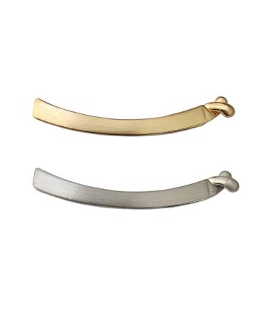 2 PCS Women Metal Alloy Banana Hair Clip Comb Fashion Hair Clincher Hair Claw Grip for Lady Women Ponytail Holder
