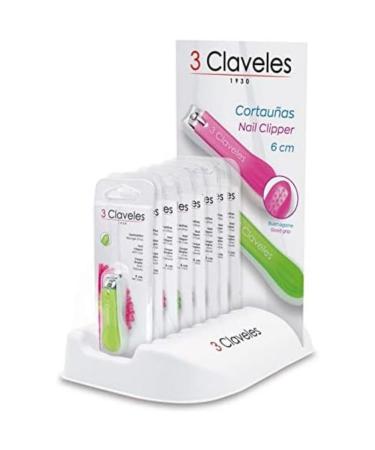 3 Nail Clippers Nail Clippers Pink - Green 6 cm Exp.24 U 3C 400G