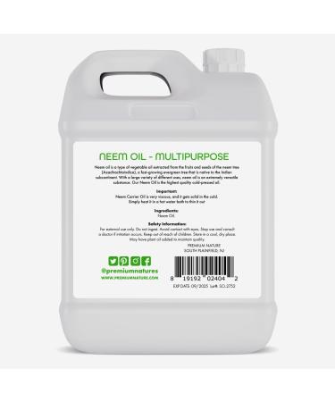Premium Nature Organic Neem Oil For Skin - Natural - 32 Oz. - Buy Online on SooperMarket.com