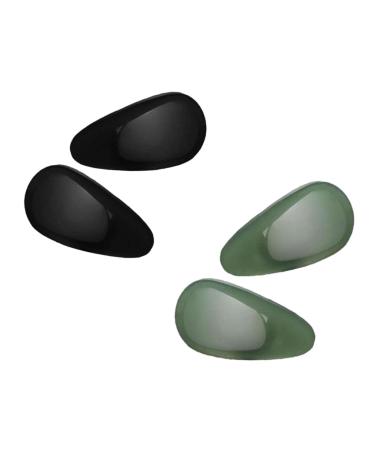 Harilla Green and Black Screw In Eyeglass Nose Pads for Glasses Sunglasses Eyewear Antislip 14mm