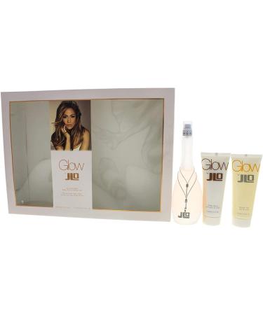 Jennifer Lopez Glow 3 Pc. Gift Set (Eau De Toilette Spray 3.4 Oz + Body Lotion 2.5 Oz + Shower Gel 2.5 Oz) for Women By Jennifer Lopez 36 Fl Oz