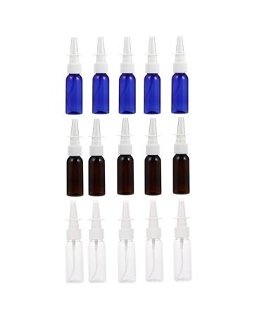 FRCOLOR 15pcs Direct Spray Spray Bottle Empty Bottles Nebulizador Misting Spray Bottles Refillable Nasal Bottle Nasal Spray Vial Nasal Spray Empty Bottles Abs Portable Bottles