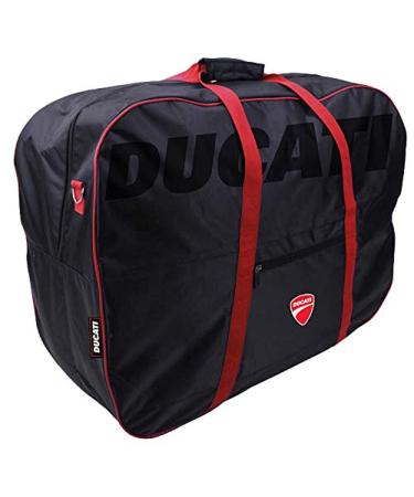 DUCATI Unisex Adult Foldable Bicycle Bag Bicycle Accessory Black with Red Details One Size