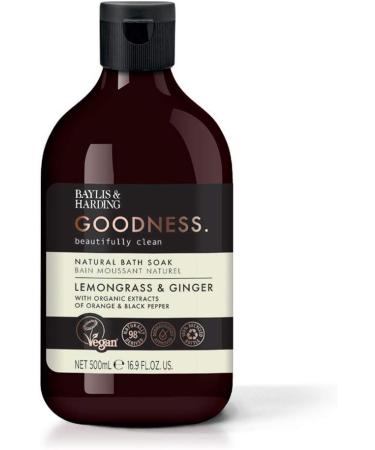 Baylis & Harding Goodness Bath Soak Bundle - 6 x 500ml Lemongrass & Ginger + Rose & Geranium - Vegan Friendly - Buy Online on SooperMarket.com
