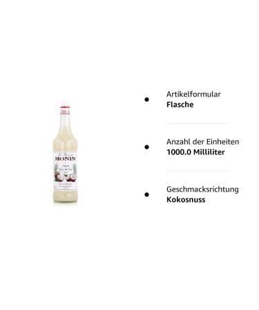 Buy Monin Coconut Syrup 1L - Authentic Flavor for Drinks | Fast International Shipping - Buy Online on SooperMarket.com